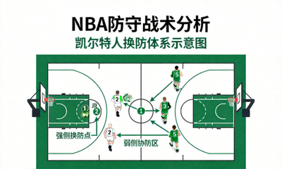 NBA防守战术分析凯尔特人换防体系示意图